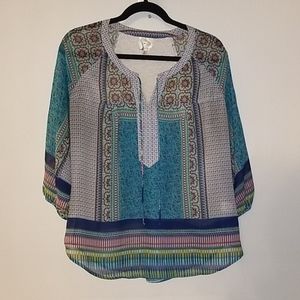 Modern Print Blouse